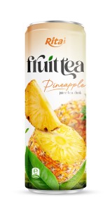 320ml Sleek alu can best Pineapple juice tea drink healthy with green tea
