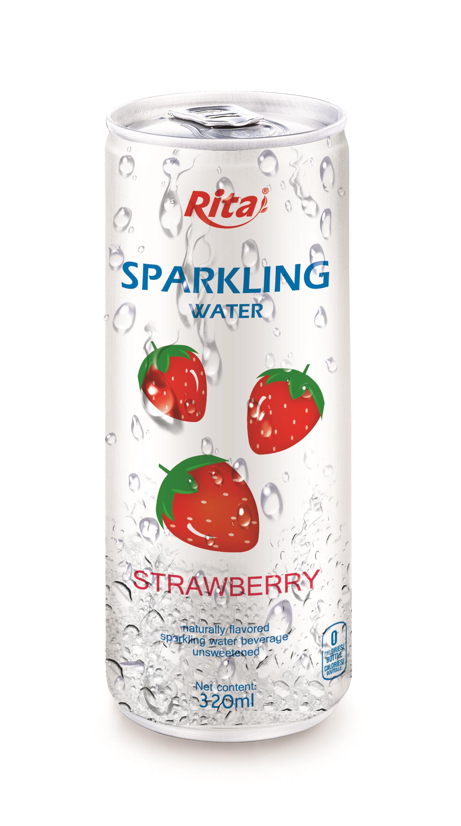 320ml Slim Can Strawberry Flavored Sparkling Water