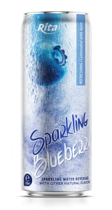 Best Flavor 320ml Sleek Can Sparkling Water Mix Blueberry Flavor