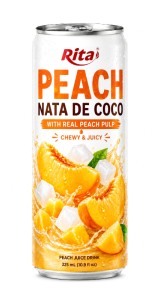 325 ml ( 10.9 fl oz) Peach nata de coco with real peach pulp