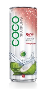 pomegranate flavor with sparking coconut water 