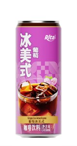 315ml sleek can grape Iced Americano coffee drink 315ml sleek can grape Iced Americano coffee drink
