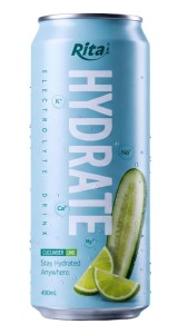 490ml Cucumber and Lime Electrolyte Juice Drink in Aluminum Can 7