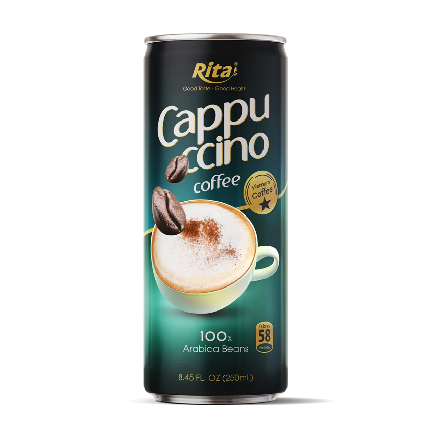 8.45 Fl oz Cappuccino Coffee  drink 100 Vietnam arabica beans 