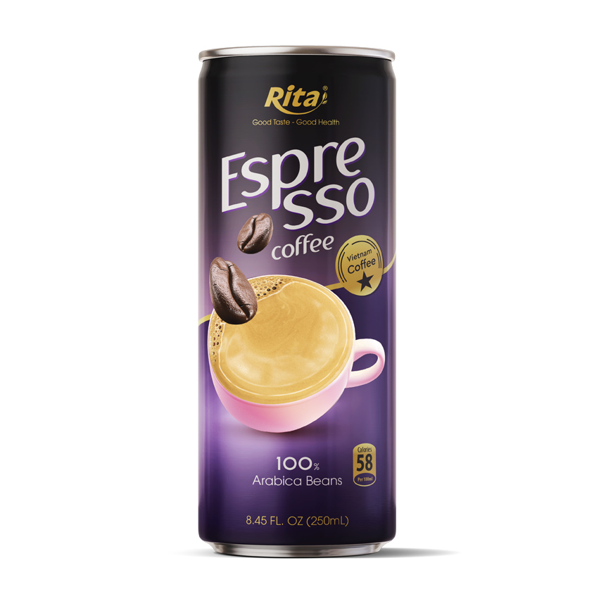 8.45 Fl oz EspressoCoffee  drink 100 Vietnam arabica beans 