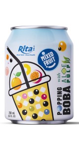 Best Selling 8.4 fl oz Cans Popping Boba Bubble Tea Mixed Fruit 