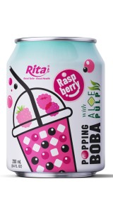 Best Taste 8.4 fl oz Cans Popping Boba Bubble Tea Mix Raspberry