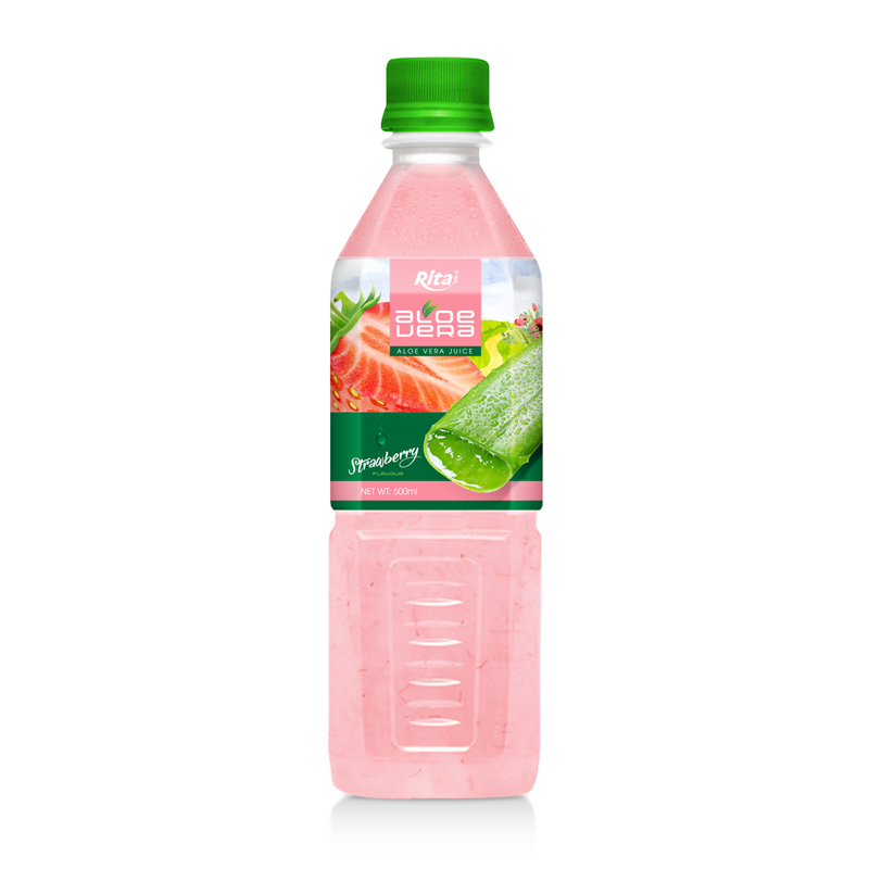 Aloe vera with strawberry juice 500ml Pet Bottle 