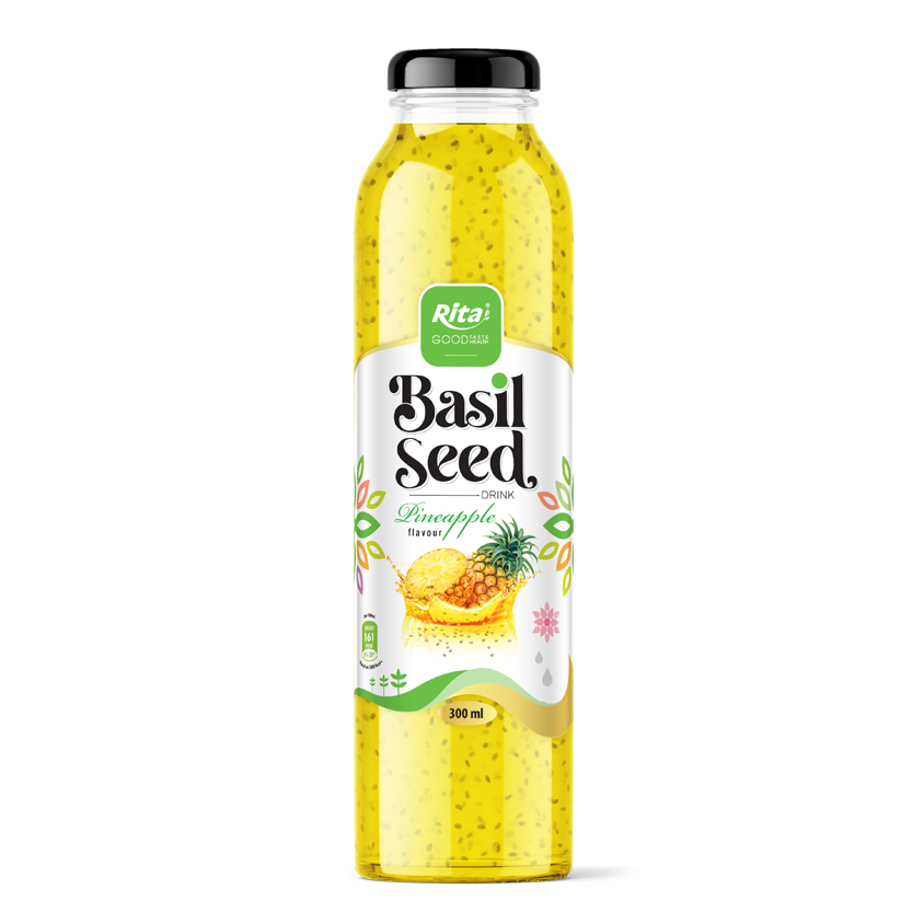 Basil seed drink with pineapple flavor 300ml