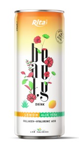 Beauty drink collagen and hyaluronic acid with lemon and aloe vera