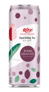 Best Tea Sparkling water pomegranate flavour 330ml sleek can