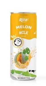 Wholesale Real Milk Melon Juice 250ml Can