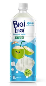 1L PET Bottle BiGi BiGi Coconut Water Drink with Nata de Coco