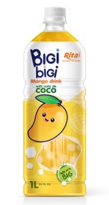 BiGi BiGi Mango Drink with Nata de Coco 1L PET Bottle