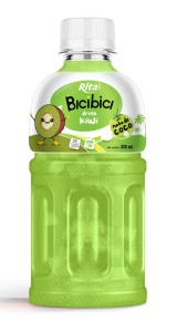 Bici Bici drink kiwi juice with nata de coco Pet bottle 320ml