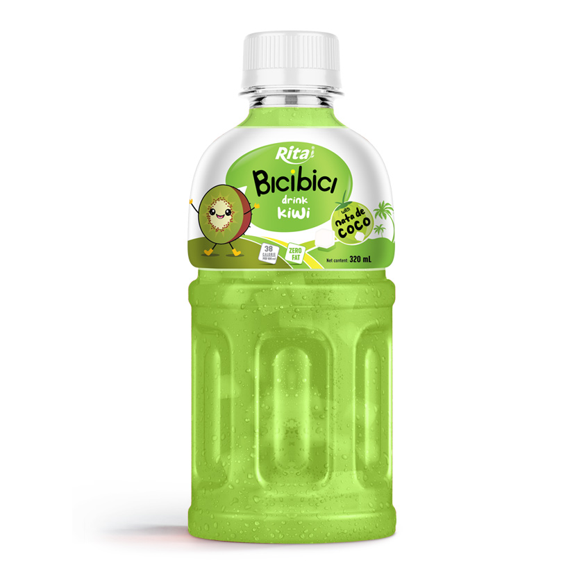 Bici Bici drink kiwi juice with nata de coco Pet bottle 320ml