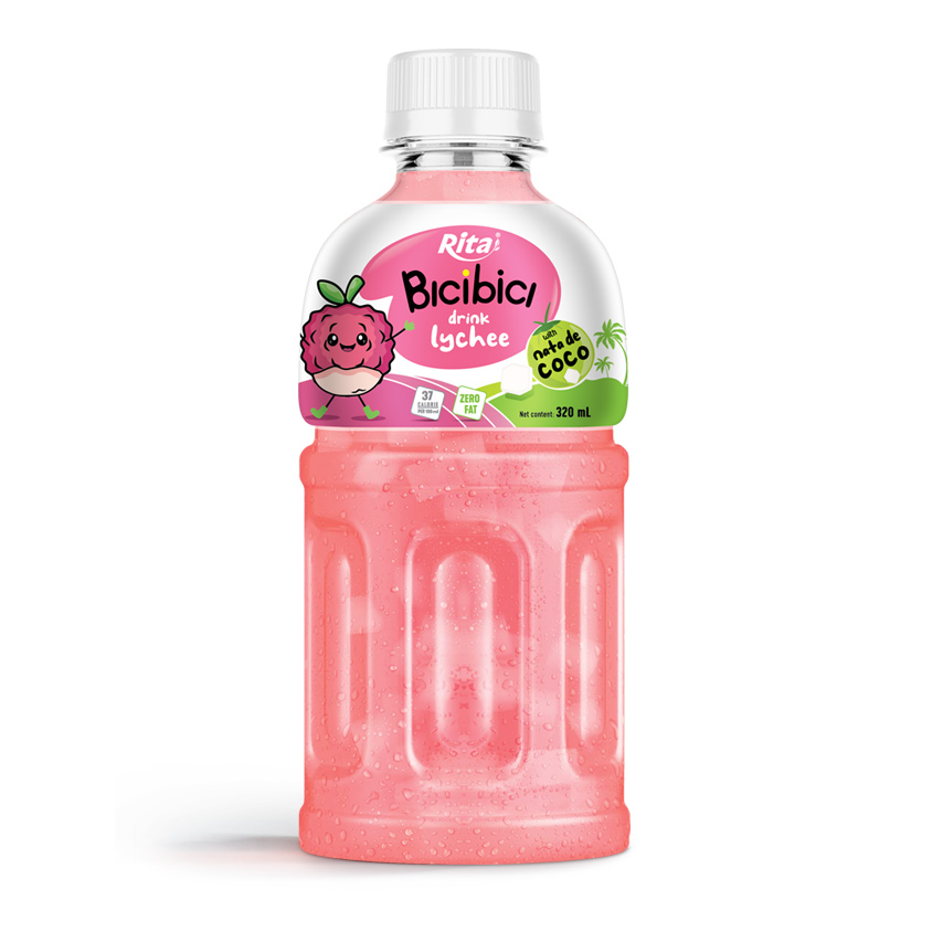 Bici Bici drink lychee juice with nata de coco Pet bottle 320ml