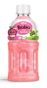 Bici Bici drink lychee juice with nata de coco Pet bottle 320ml Bici Bici drink lychee juice with nata de coco Pet bottle 320ml