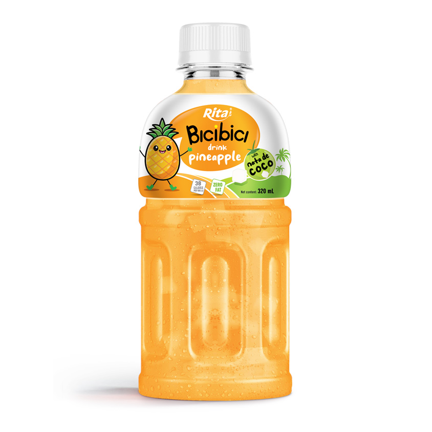 Bici Bici drink pineapple juice with nata de coco Pet bottle 320ml