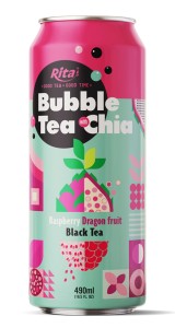 Best Quality Bubble Tea With Chia Raspberry And Dragon Fruit
