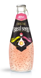 Cocktail flavor with basil seed drink
