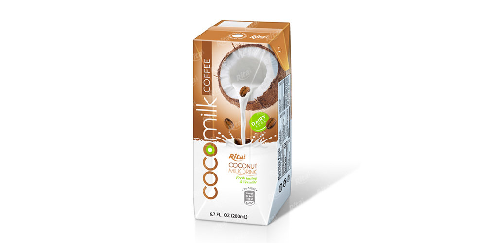 Coco Milk with  coffee flavour in prisma pak 200ml