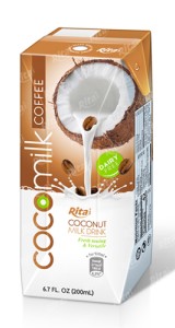 Coco Milk with coffee flavour in prisma pak 200ml
