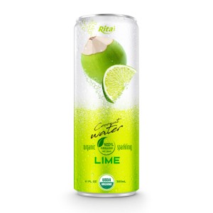 Coco Organic Sparkling with lime 320ml can 03