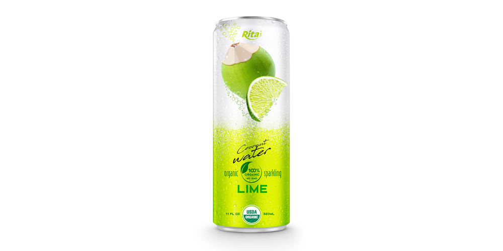 Coco Organic Sparkling with lime 320ml can 03