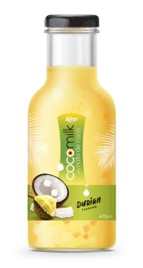 Coco milk with nata coco 470 glass durian