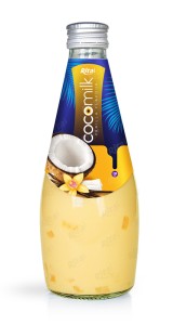 Coconut milk with vanilla flavor 290ml glass bottle