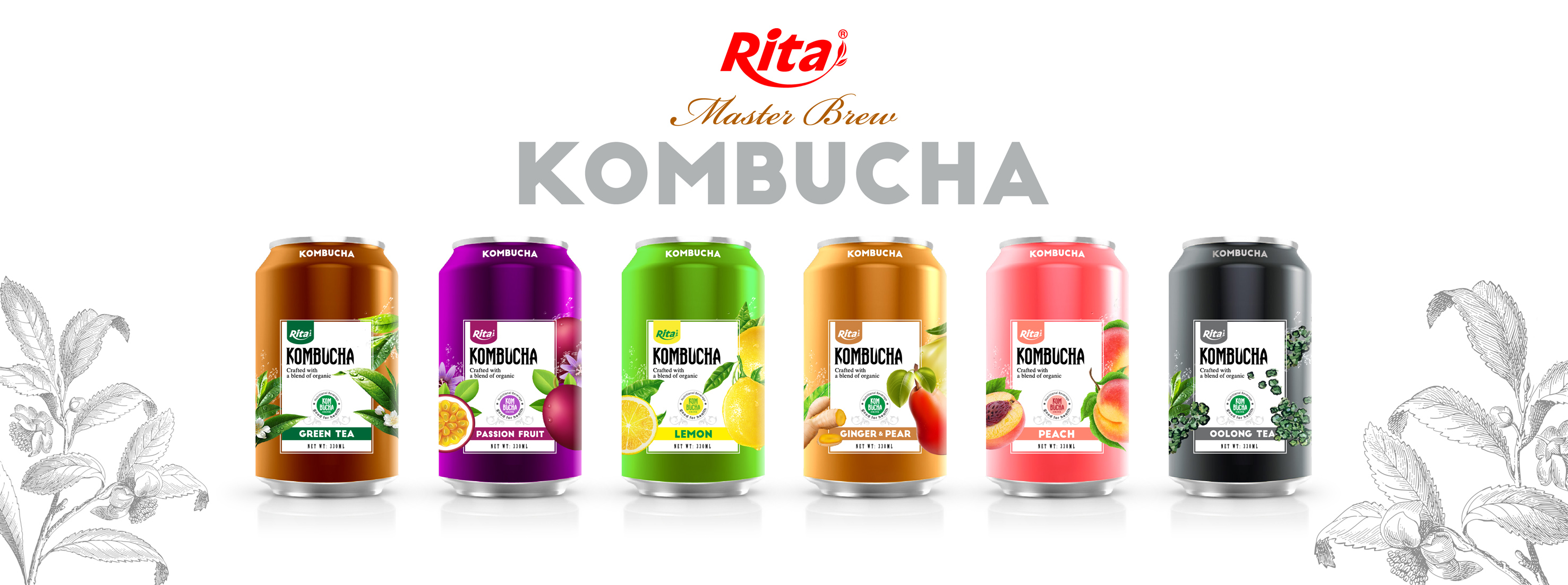Design Kombucha 330ml can