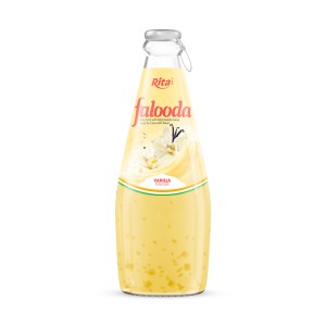Falooda drink - milk drink with basil seed mixed Nata de coco with vanilla flavour