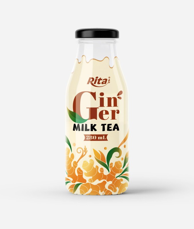 Ginger miilk tea 280ml glass bottle