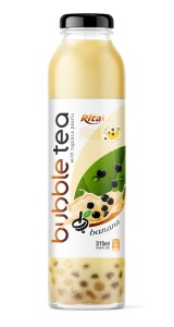 Wholesale Bubble Tea With Banana Flavor 315ml Glass Bottle