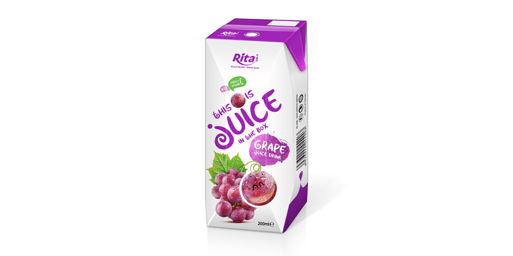 Grape juice in tetra pak