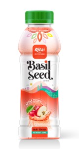 Healthy Nutritious Basil seed drink apple