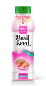 Healthy Nutritious Basil seed drink strawberry