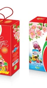 Mixed fruit juice happy new year 