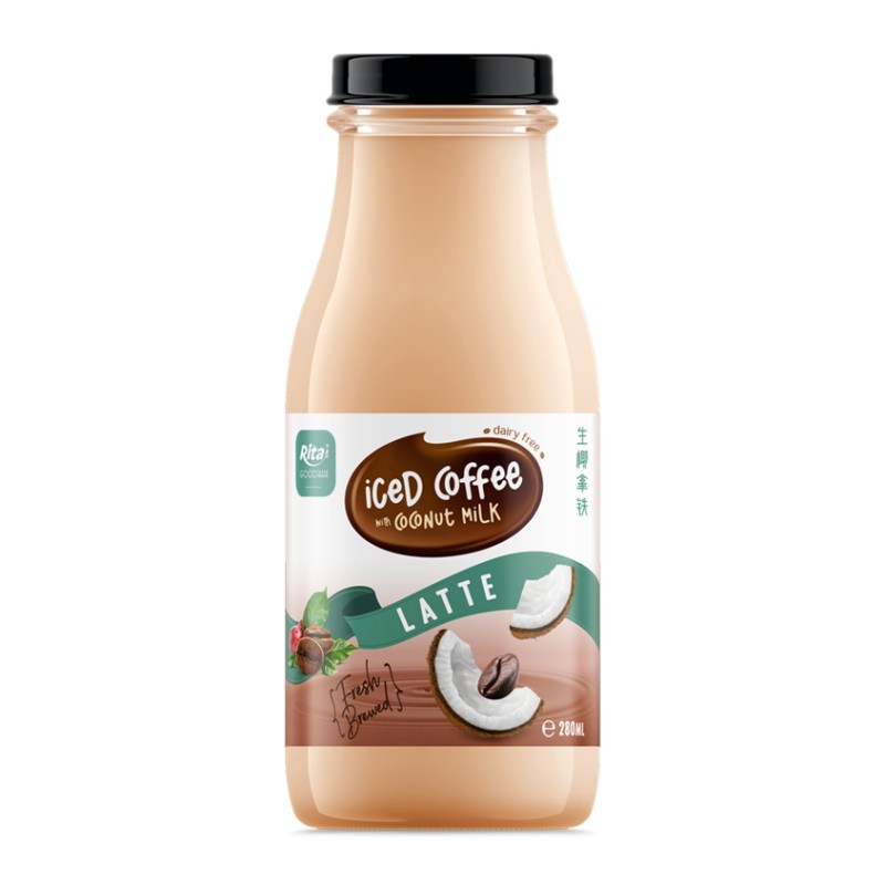 Iced Coffee Coco Milk Latte 280ml Glass