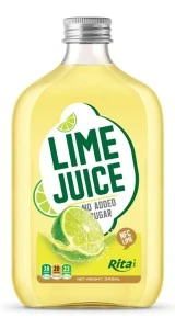 345ml glass bottle Lime juice drink
