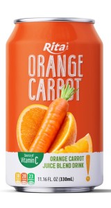 Pure Orange Carrot Blend Natural Glow 330ml Short Cans (11.1 Fl Oz)