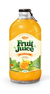 Orange fruit juice 340ml glass bottle 