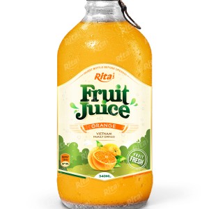 Orange fruit juice 340ml glass bottle 