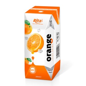Orange juice in tetra pak