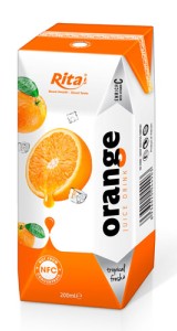 Orange juice in tetra pak