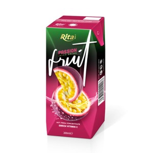 Passion fruit juice in tetra pak