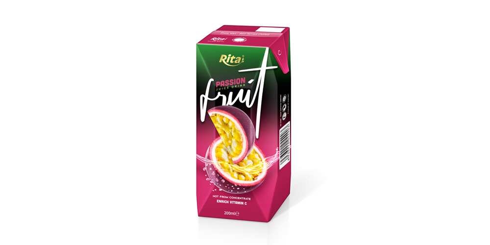 Passion fruit juice in tetra pak