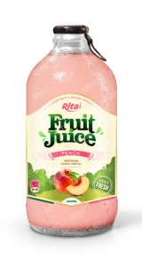 Peach fruit juice 340ml glass bottle 