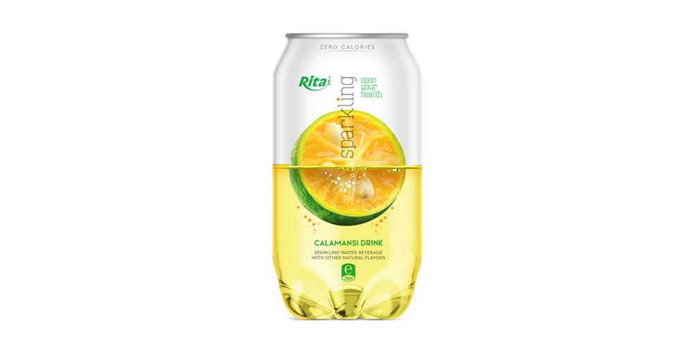 Pet can 350ml Sparkling drink with calamasi  flavor rita